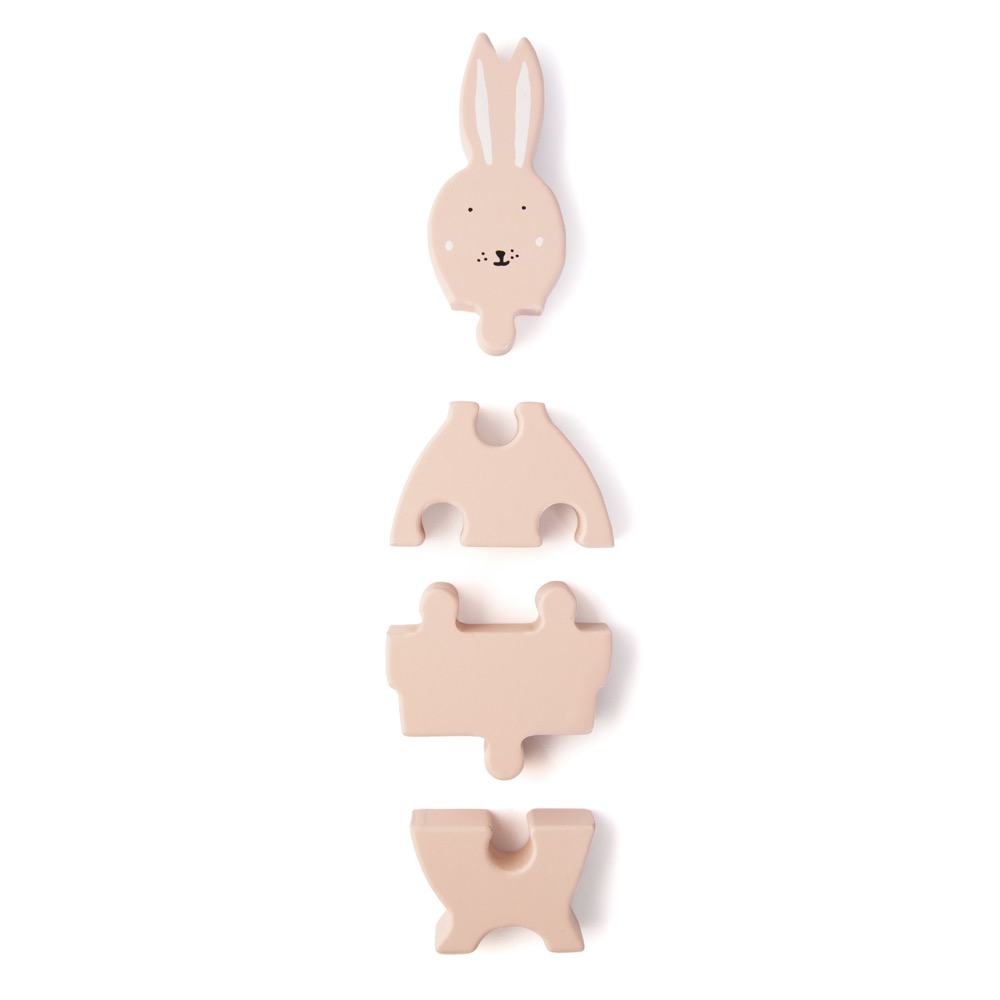 Houten dierenvormpuzzel - Mrs. Rabbit
